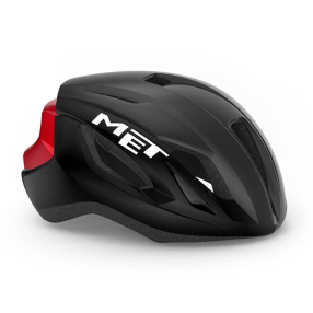 Велошлем MET Strale Glossy Black Red Metallic S