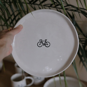Тарелка с велосипедом 25 см