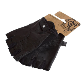 Велосипедные перчатки Brick Lane Bikes кожаные черные (разные размеры)