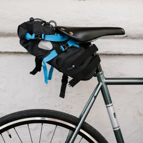 Велосипедная подседельная сумка M-Wave черно-синяя