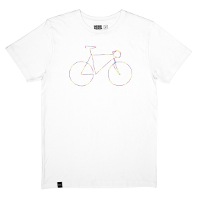 Футболка Dedicated Stockholm Rainbow Bicycle White мужская