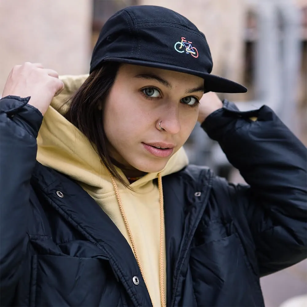 Пятипанельная кепка it's my!bike черная - фото 2