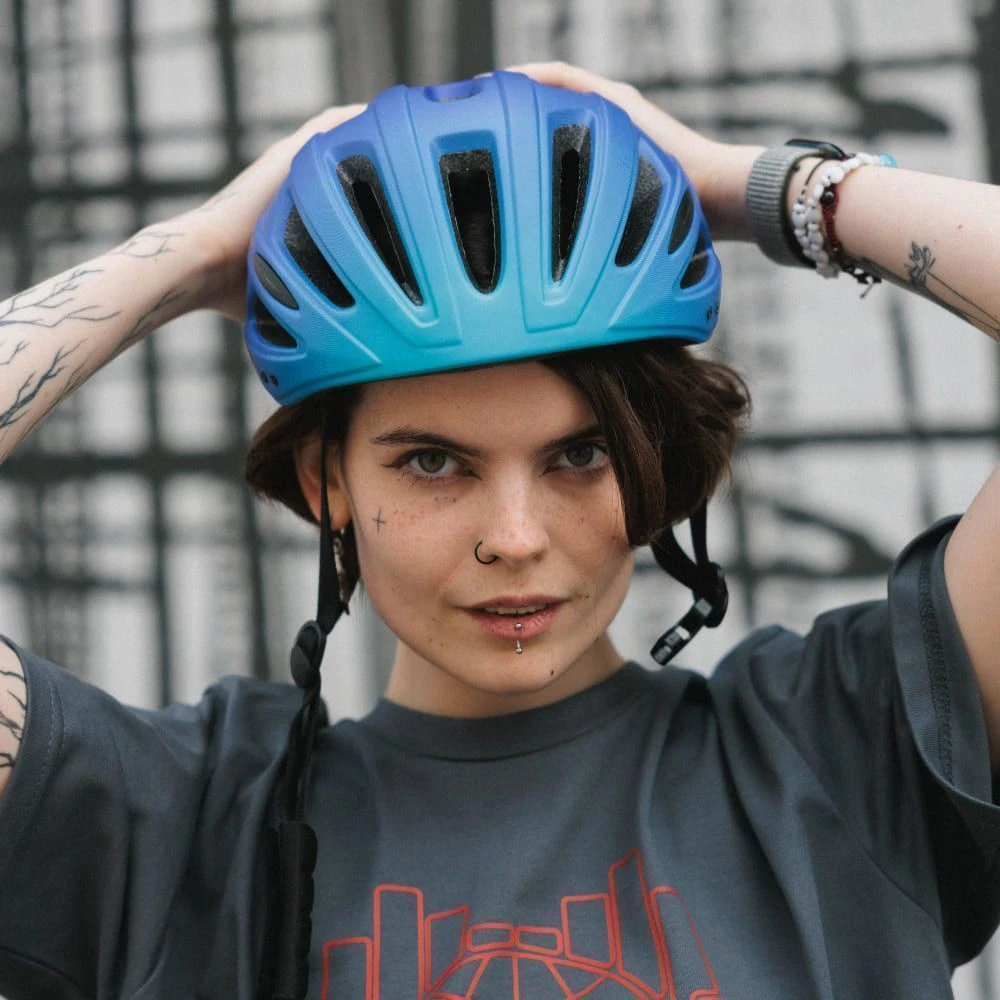 Велосипедный шлем Los Raketos BLAZE blue-violet S-M - фото 1