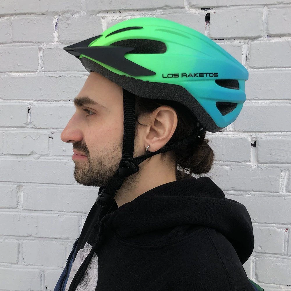 Велосипедный шлем Los Raketos FLASH Blue-Green S-M - фото 3