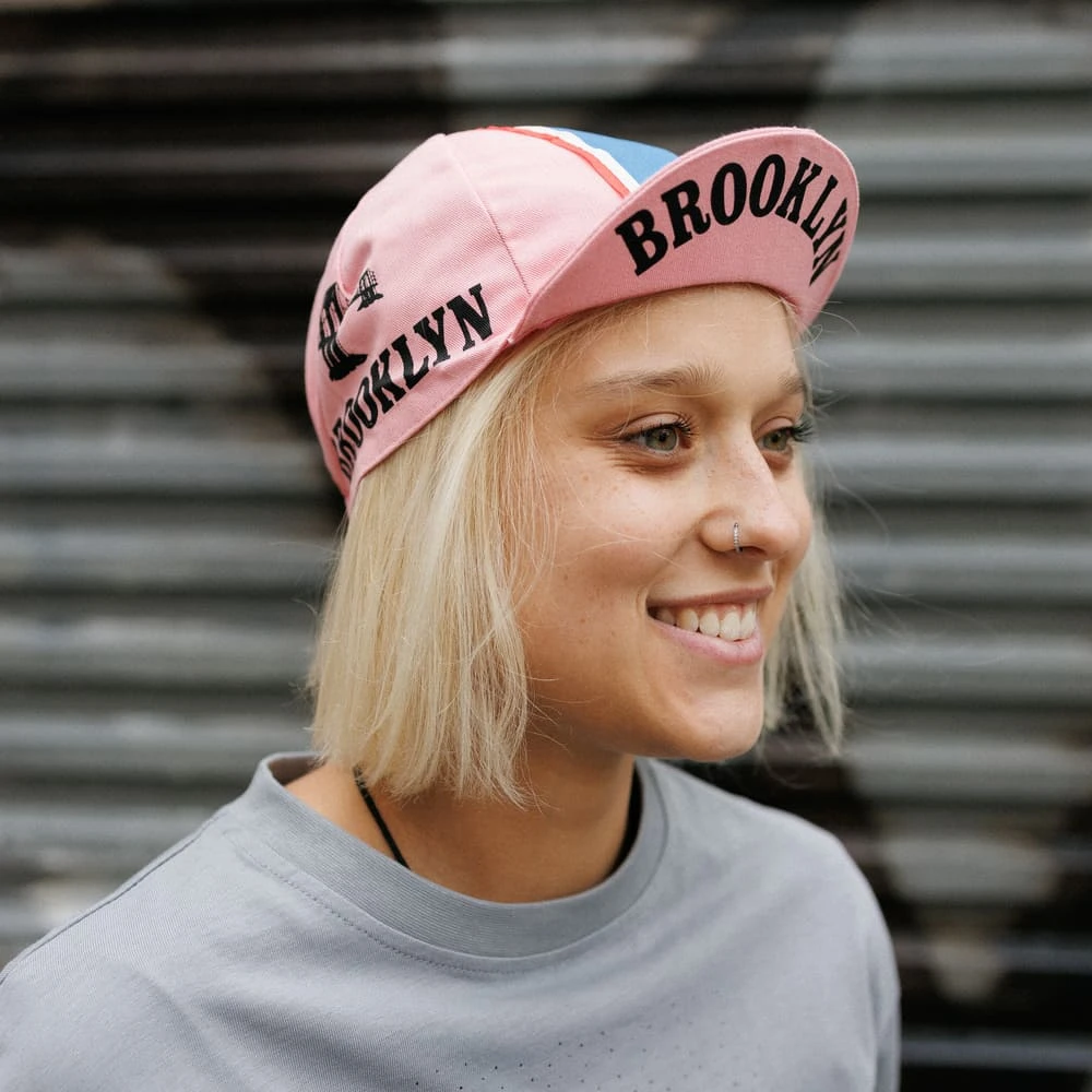 Пятипанельная велосипедная кепка BROOKLYN розовая - фото 1