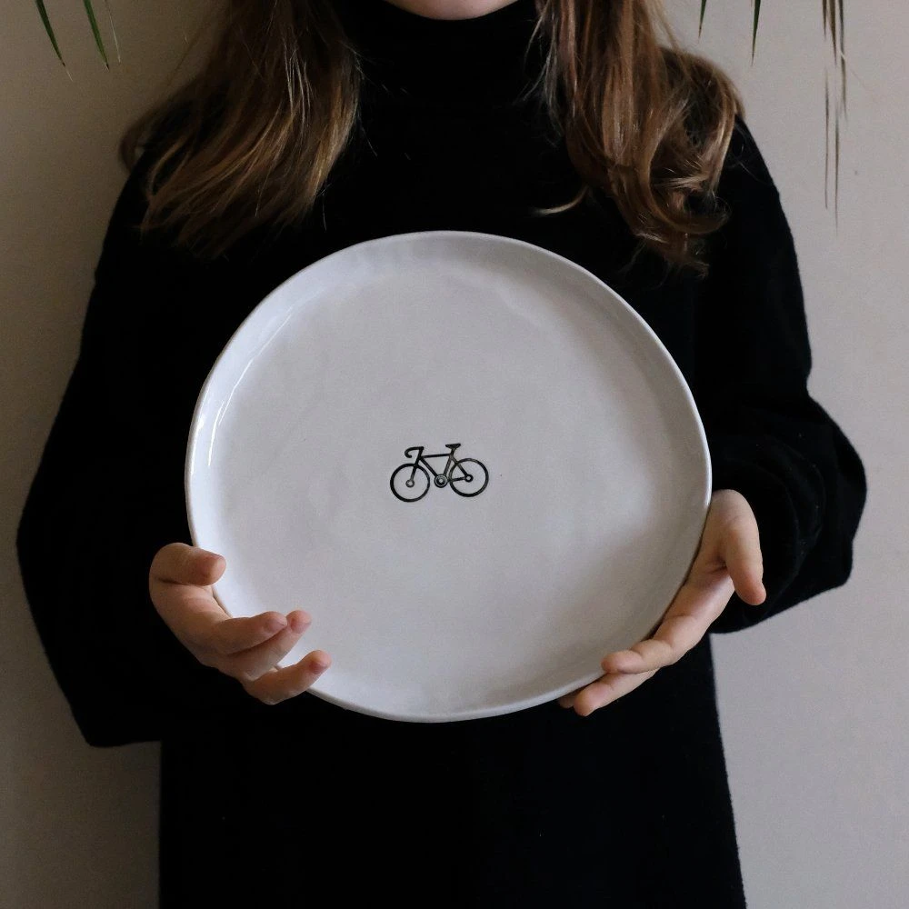 Тарелка с велосипедом 25 см - фото 1