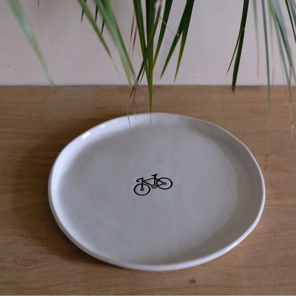 Тарелка с велосипедом 25 см - фото 3