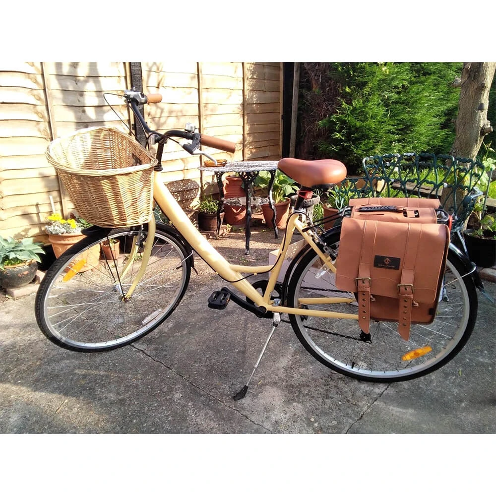 Сумка двойная на багажник Amsterdam Double коричневая - фото 5