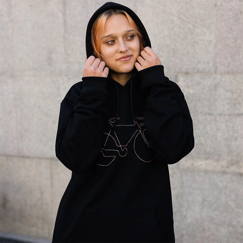 Худи it's my!bike с вышивкой цветной велосипед - фото 5