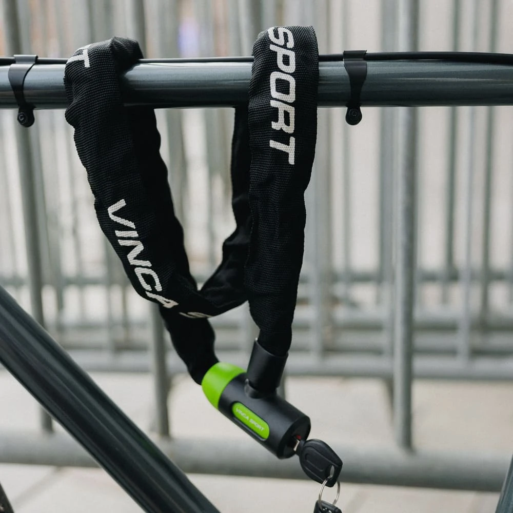 Замок-цепь для велосипеда  6х1000 мм черный Vinca - фото 1