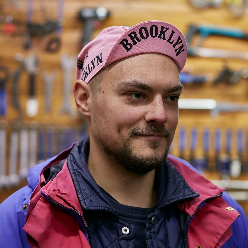 Пятипанельная велосипедная кепка BROOKLYN розовая - фото 5