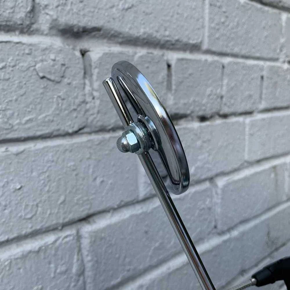 Зеркало заднего вида хромированное круглое - фото 2