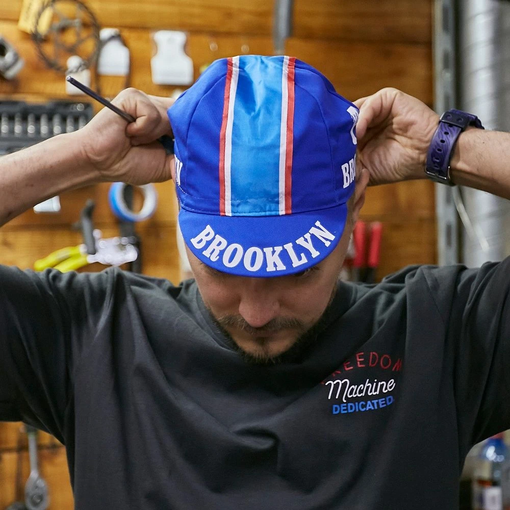 Пятипанельная велосипедная кепка BROOKLYN синяя - фото 1