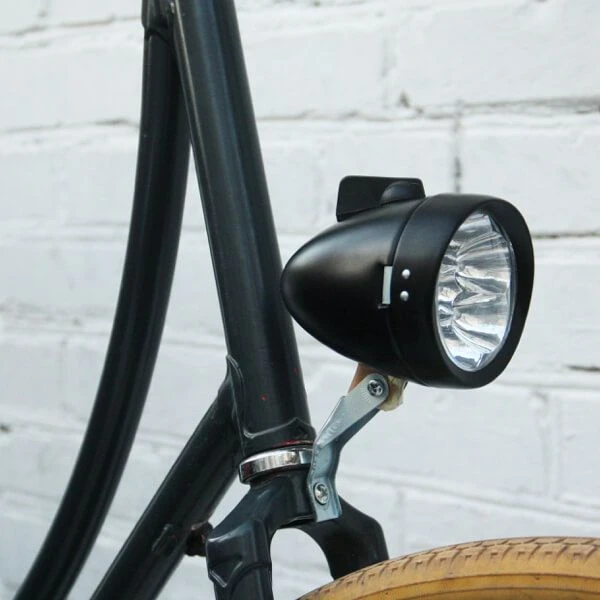 Металлическая ретро фара черная - фото 1