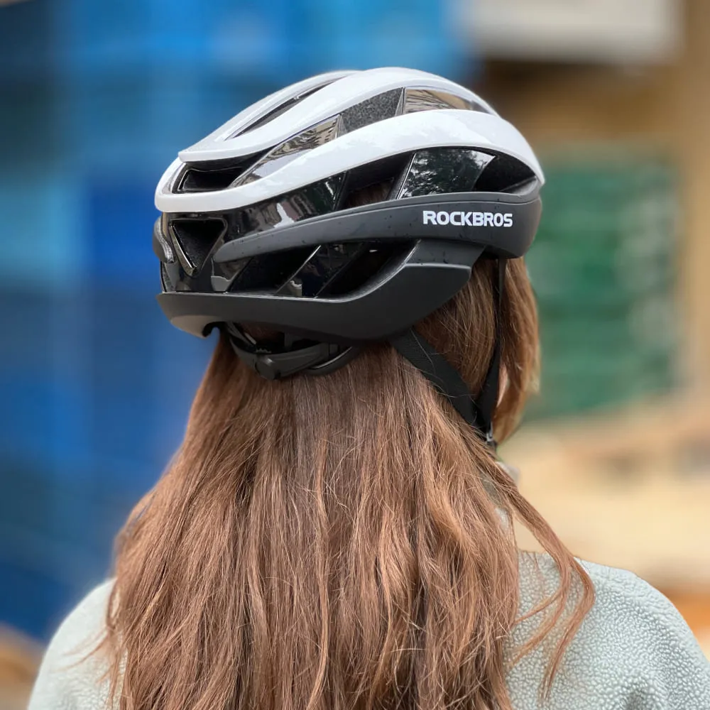 Велосипедный шлем ROCKBROS Lucien Buysse черно-белый L - фото 2