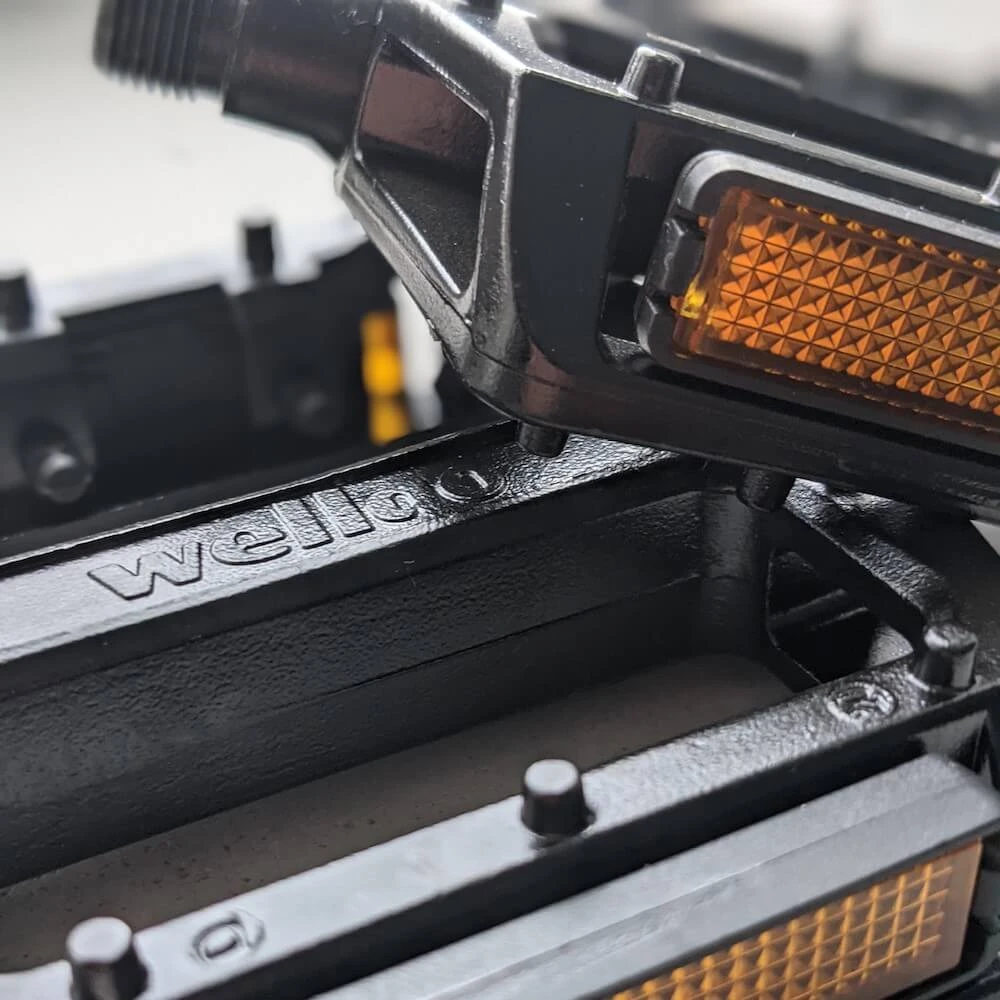 Педали широкие с отражателями Wellgo B087 черные - фото 2