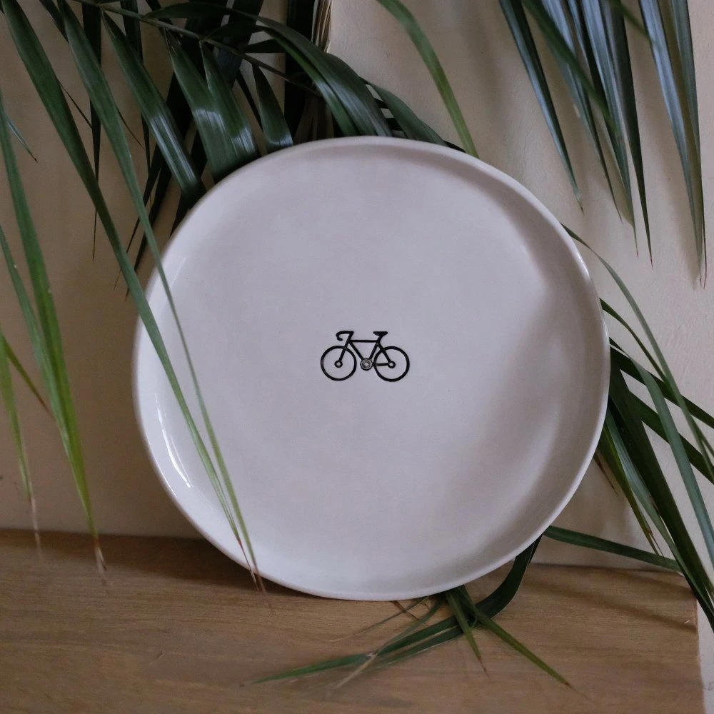 Тарелка с велосипедом 25 см - фото 4