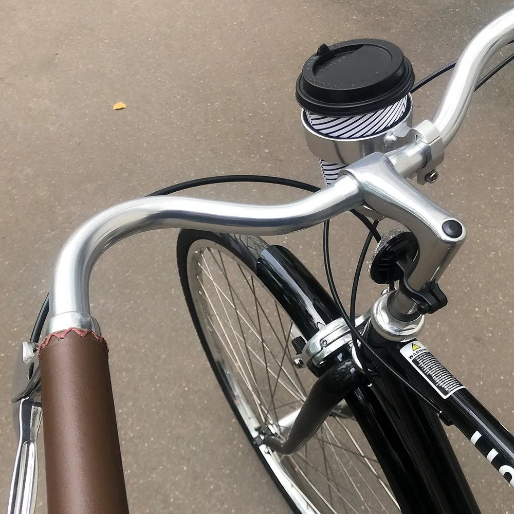 Капхолдер на руль серебряный - фото 4