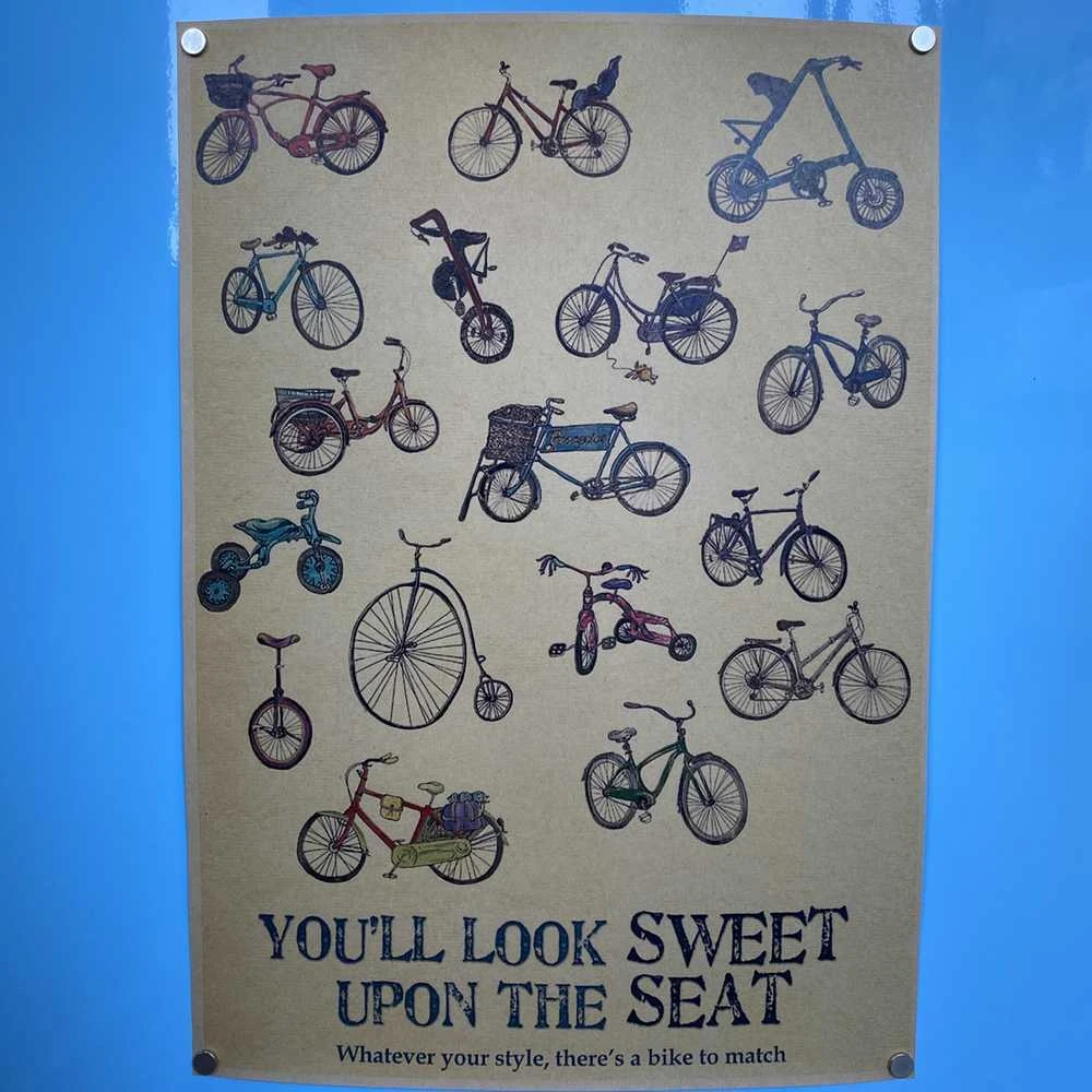 Винтажные постеры с велосипедом (разные дизайны) - фото 17