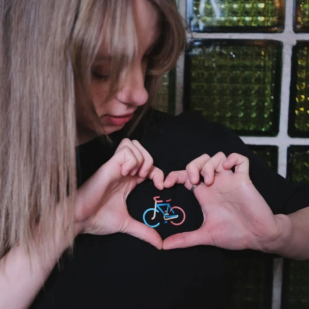 Футболка it's my!bike черная с велосипедом - фото 2