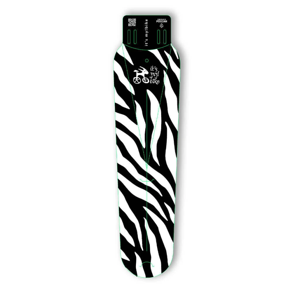 Складное велосипедное переднее крыло it's my!bike Зебра - фото 6