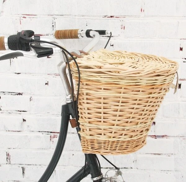 Корзина с крышкой на руль it's my!bike коричневая - фото 6