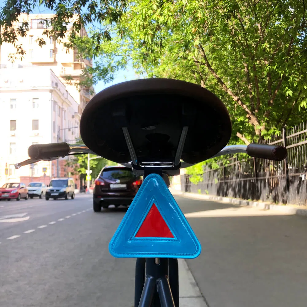 Светоотражающий треугольник it's my!bike голубой - фото 5