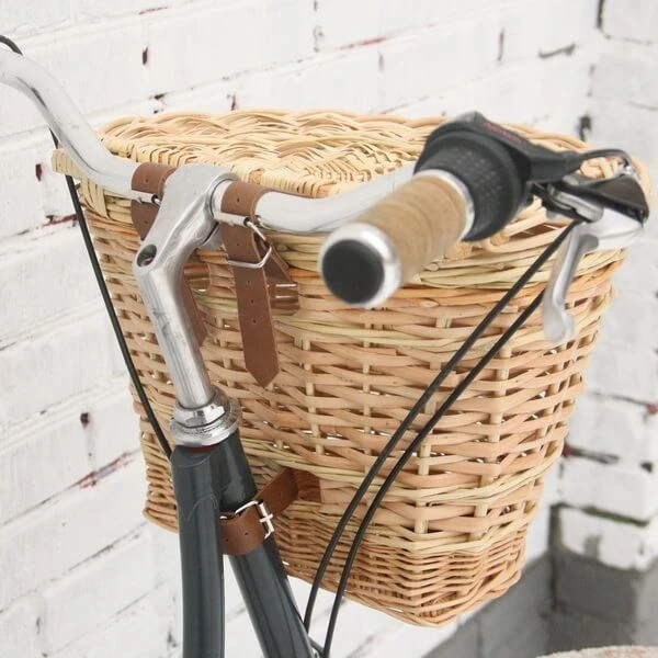 Корзина с крышкой на руль it's my!bike коричневая - фото 3