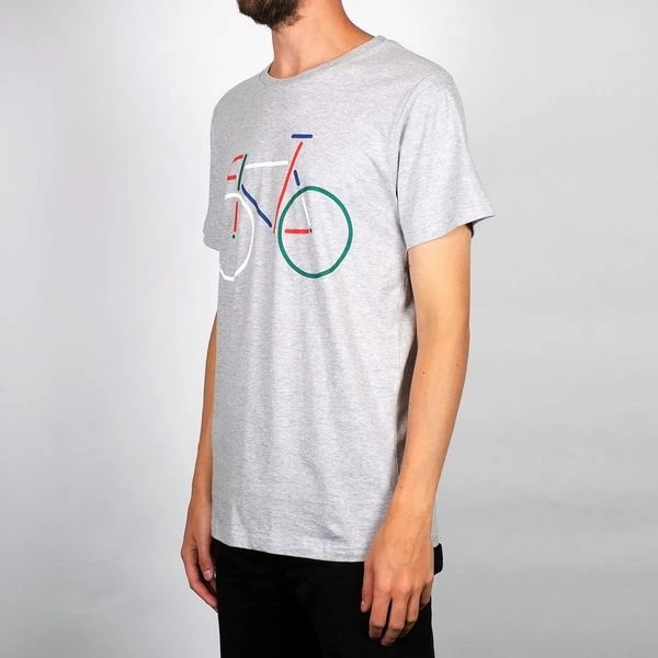 Футболка Dedicated Stockholm Color Bike Grey Melange - фото 2