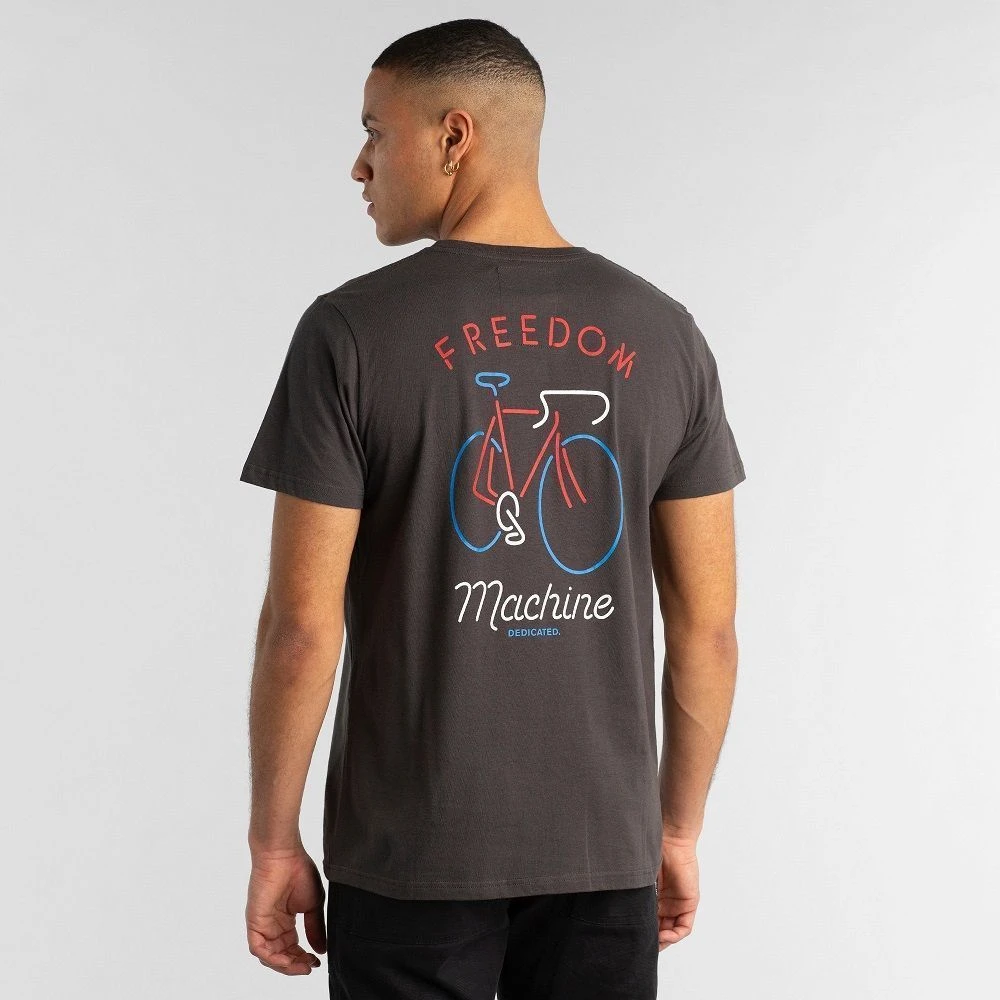 Футболка Dedicated Stockholm Freedom Machine Charcoal мужская - фото 5
