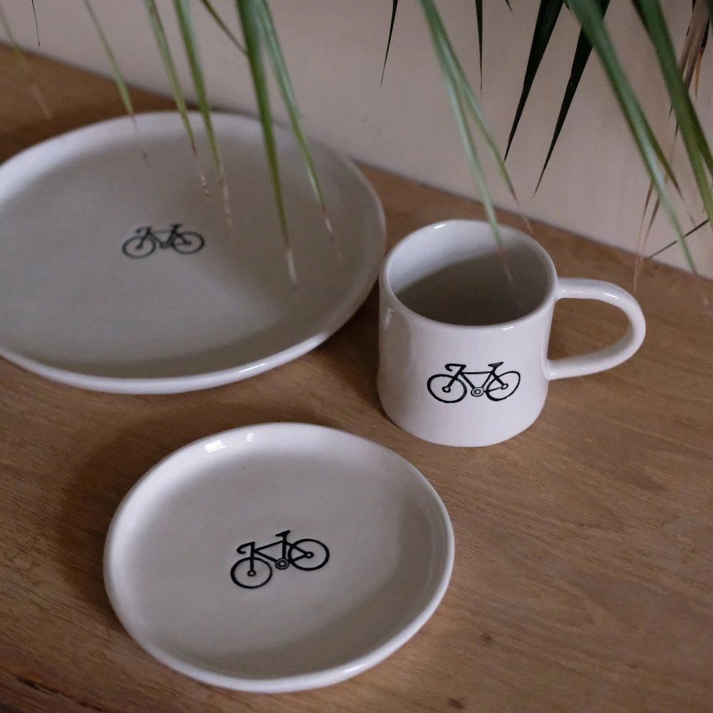 Тарелка с велосипедом 25 см - фото 8