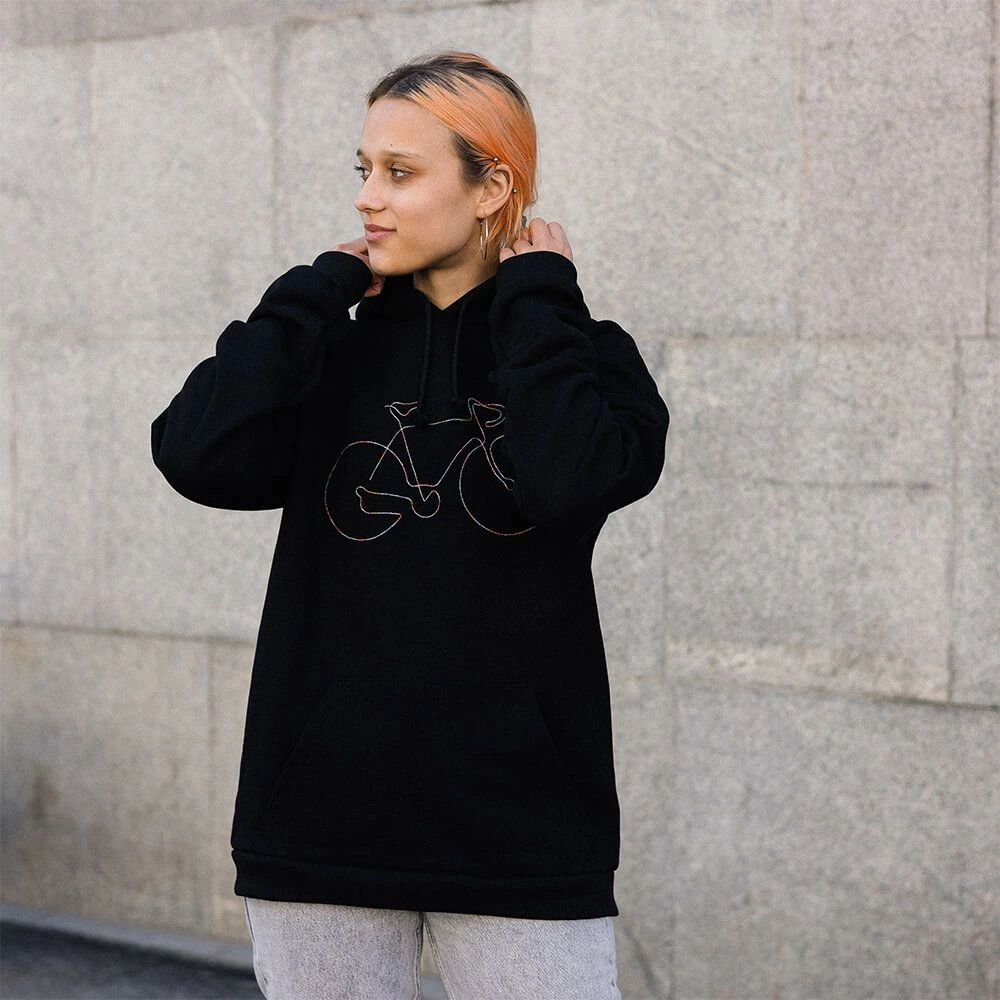 Худи it's my!bike с вышивкой цветной велосипед - фото 6