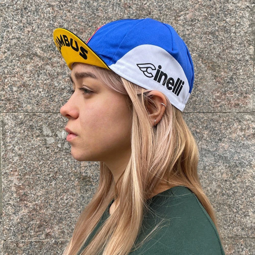 Велокепка Cinelli Bassano 85 / Синий-белый - фото 2