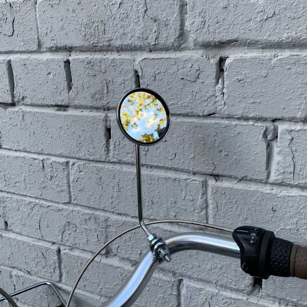 Зеркало заднего вида хромированное круглое - фото 4