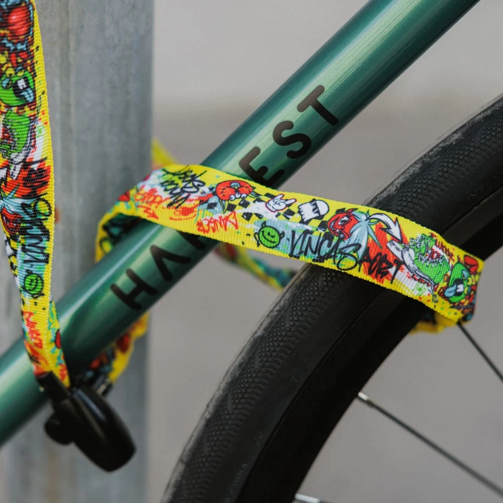 Замок-цепь для велосипеда 4х1200 мм с яркой оплеткой Vinca - фото 5