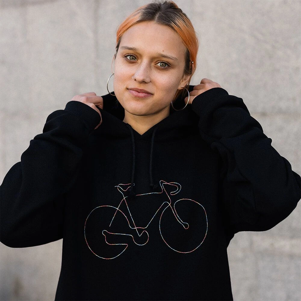 Худи it's my!bike с вышивкой цветной велосипед - фото 3