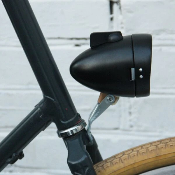 Металлическая ретро фара черная - фото 3