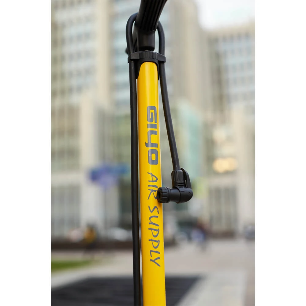 Напольный велосипедный насос Giyo GF-38P желтый - фото 4