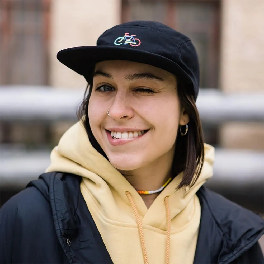 Пятипанельная кепка it's my!bike черная - фото 1