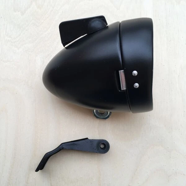 Металлическая ретро фара черная - фото 6