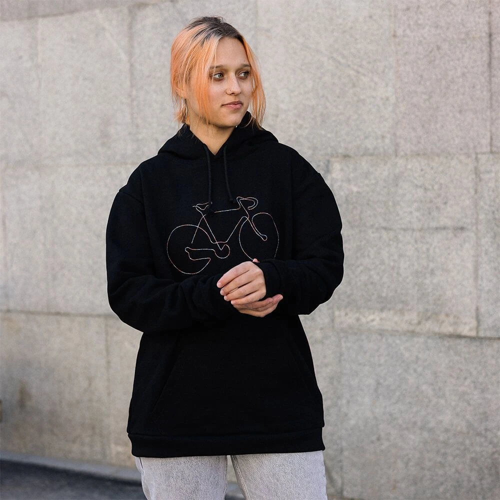 Худи it's my!bike с вышивкой цветной велосипед - фото 2
