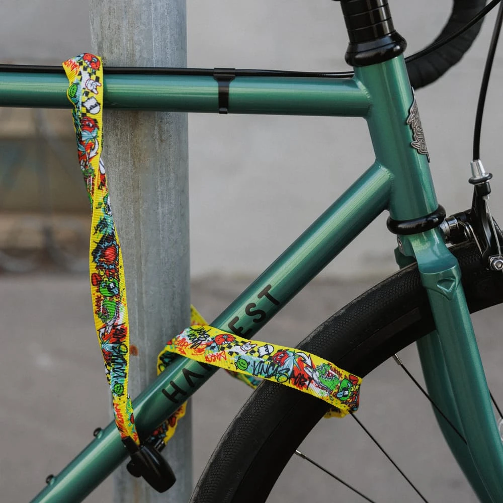 Замок-цепь для велосипеда 4х1200 мм с яркой оплеткой Vinca - фото 1