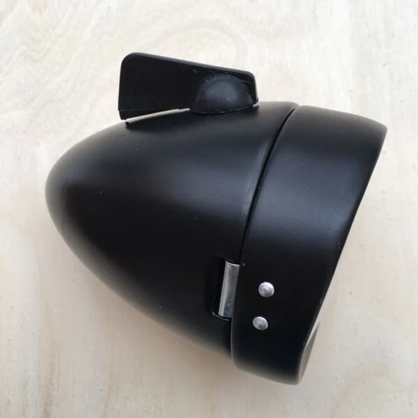 Металлическая ретро фара черная - фото 5