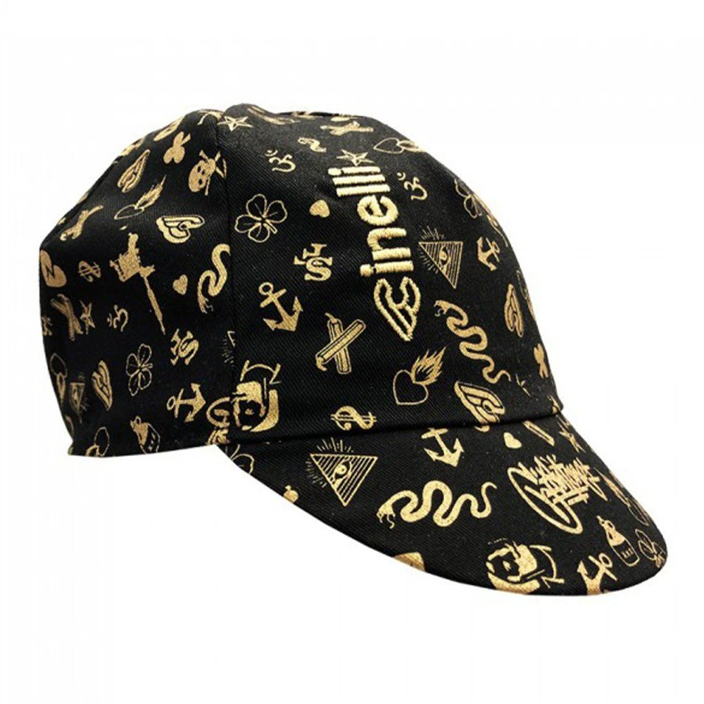 Велокепка Cinelli Super Deluxe Mike Giant / Черный-Золотой - фото 1