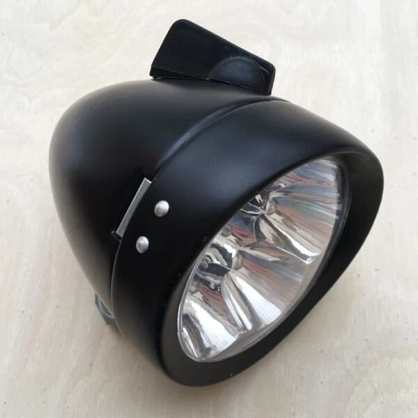 Металлическая ретро фара черная - фото 7