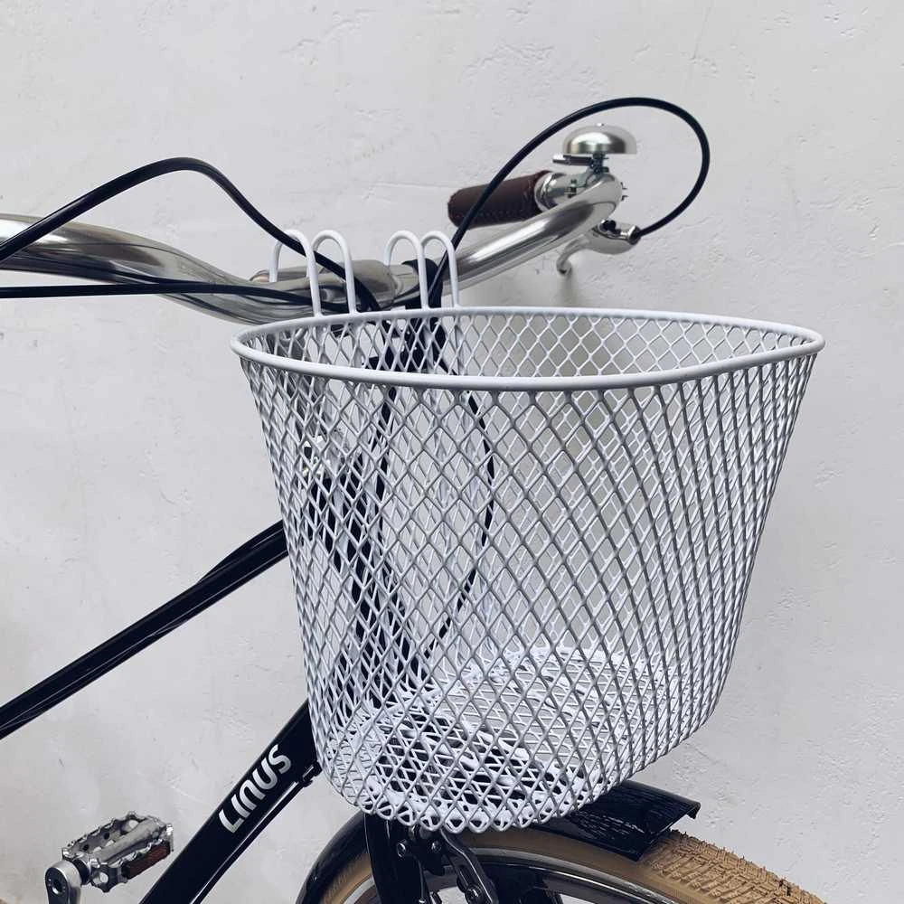 Велосипедная металлическая корзина it's my!bike белая - фото 1