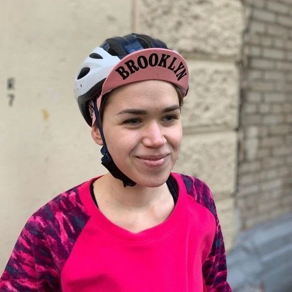 Пятипанельная велосипедная кепка BROOKLYN розовая - фото 6