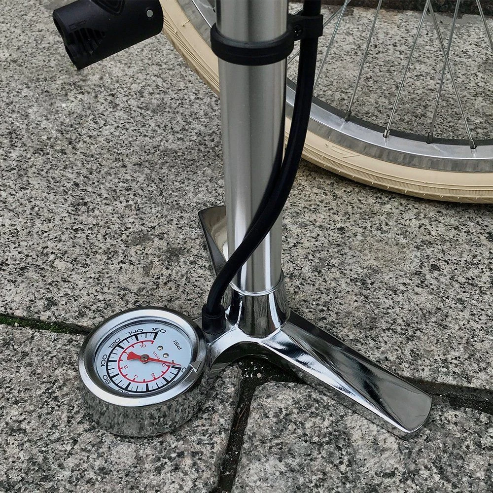 Напольный велосипедный насос M-Wave Air Flow хромированный - фото 6