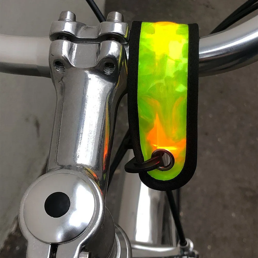 Светоотражающая полоса зеленая со светодиодом - фото 4