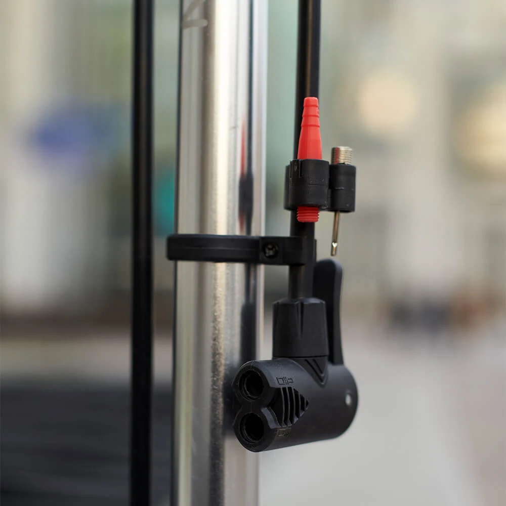 Напольный велосипедный насос M-Wave Air Flow хромированный - фото 4